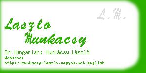 laszlo munkacsy business card
