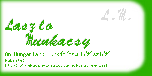 laszlo munkacsy business card